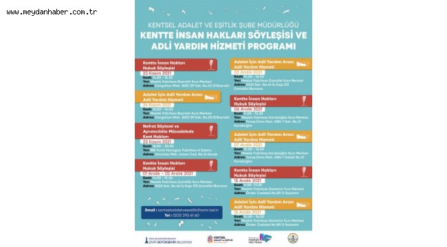 Adli yardım hizmeti de sunulacak İzmir'de hukuk söyleşileri başlıyor