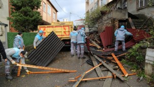 ATAŞEHİR'DE LODOS SONRASI YOĞUN ÇALIŞMA