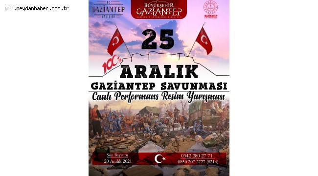 BÜYÜKŞEHİR'DEN GAZİANTEP SAVUNMASI TEMALI CANLI RESİM YARIŞMASI