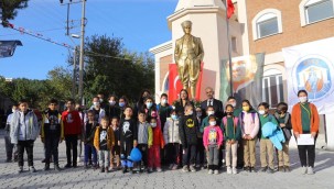 ÇAMLIK 10 KASIM'DA ATATÜRK HEYKELİNE KAVUŞTU