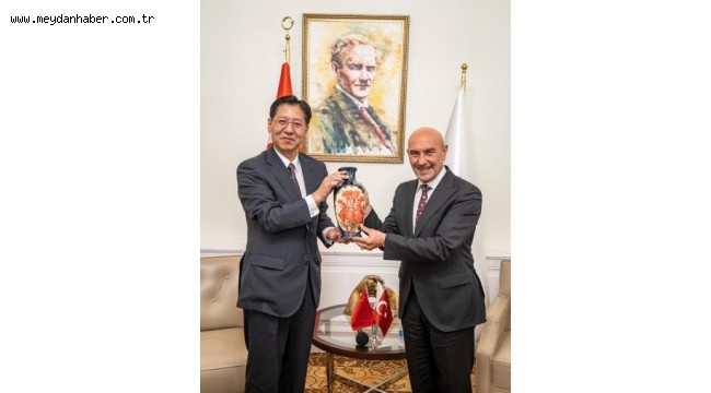 Çin Halk Cumhuriyeti Büyükelçisi Liu Shaobin Başkan Soyer'i ziyaret etti