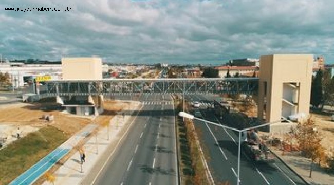 ÇORLU İLÇESİ BÜLENT ECEVİT BULVARI YAYA ÜST GEÇİDİ HİZMETE AÇILIYOR