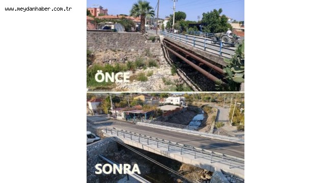 Dikili'nin yeni köprüsü hizmete girdi