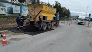 Gebze Pelitli ve Kadıllı'da yol onarım çalışması