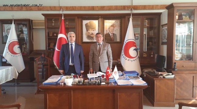 Isparta Sosyal Güvenlik İl Müdürü Hüseyin Karagöz, Eğirdir Belediye Başkanı Veli Gök 'ü ziyaret etti.