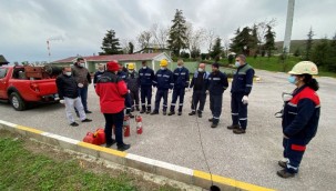 İtfaiye'den İZAYDAŞ personeline uygulamalı eğitim