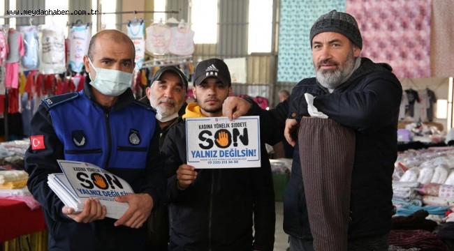 Odunpazarı "kadına şiddete dur" dedi