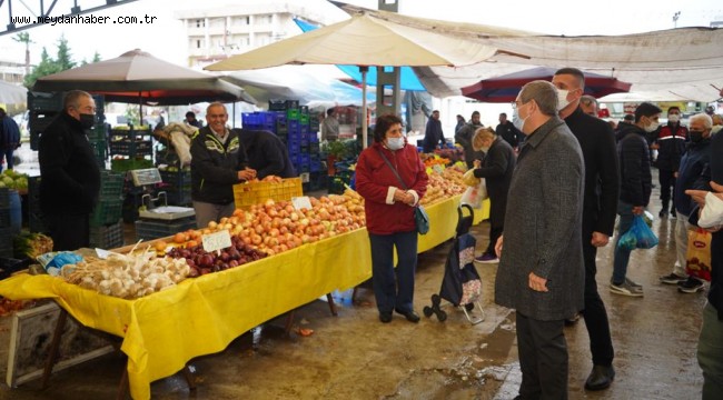 BAŞKAN ERGİN'DEN SARIMSAKLI PAZARYERİ ZİYARETİ ​​​​​​​