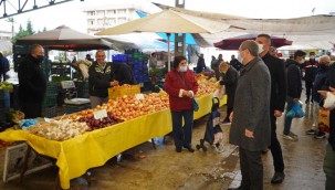 BAŞKAN ERGİN'DEN SARIMSAKLI PAZARYERİ ZİYARETİ ​​​​​​​