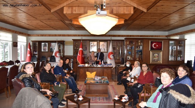 ERYILMAZ VE TİYATRO EKİBİNDEN BAŞKAN VELİ GÖK'E ZİYARET