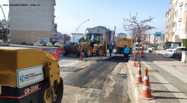 Gebze'de bozulan yollar asfaltlanıyor