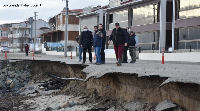 Keşan Belediye Başkanı Mustafa Helvacıoğlu Yayla sahilindeki çalışmaları inceledi