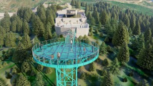 Şehrin yeni cazibe merkezi Kirazlıdere'de cam seyir terası inşaatına başlandı