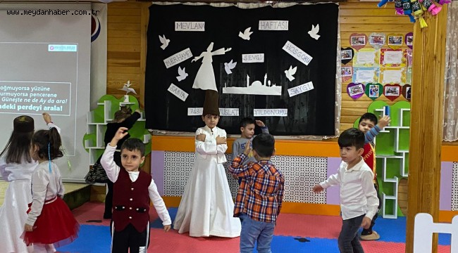 SİNCAN'DA MİNİK SEMAZENLER MEVLANA'YI UNUTMADI