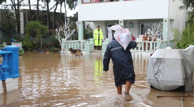 Bodrum'da ekipler, su taşkınlarına karşı teyakkuzda