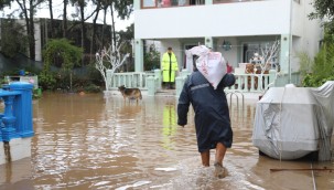 Bodrum'da ekipler, su taşkınlarına karşı teyakkuzda