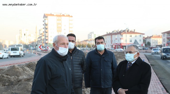 BÜYÜKŞEHİR'İN HASAN TAHSİN BULVARI'NDAKİ YOL YAPIM ÇALIŞMALARI SON AŞAMADA