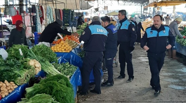 Turgutlu Zabıtasından Pazartesi Pazarında Denetim