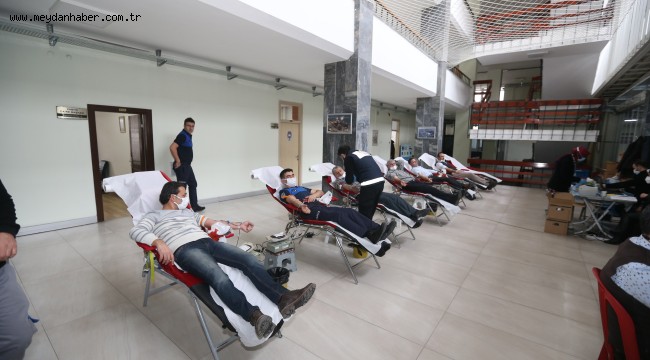 BÜYÜKŞEHİR PERSONELİNDEN "KAN BAĞIŞI" SEFERBERLİĞİ