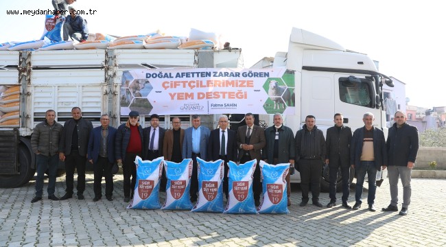 HAYVAN YETİŞTİRİCİLERİNE YÜZDE 100 HİBEYLE 375 TON YEM DESTEĞİ 