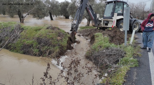MAĞDUR OLAN ÇİFTLİKLERE BELEDİYE YETİŞTİ