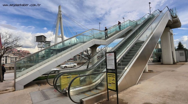 Necmettin Erbakan Köprüsünde yürüyen merdivenler bakıma alındı