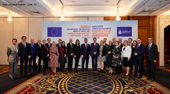 AB TÜRKİYE DELEGASYONU'YLA BİR ARAYA GELEN İMAMOĞLU