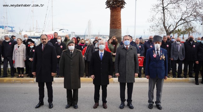 ÇANAKKALE ŞEHİTLERİ İÇİN AYVALIK'TA ANMA TÖRENİ