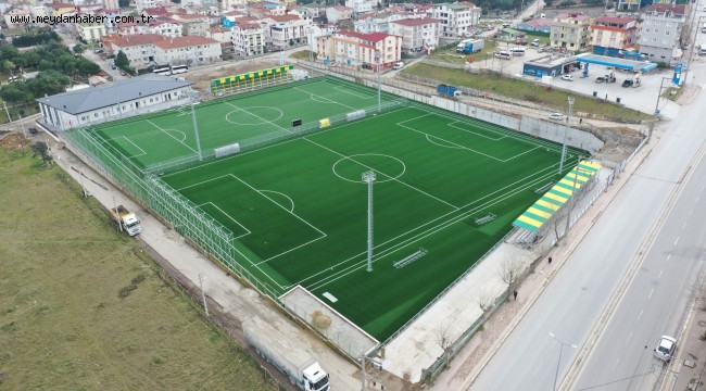  Darıca Nene Hatun Stadı'ndaki doğu sahasının çimleri de tamam