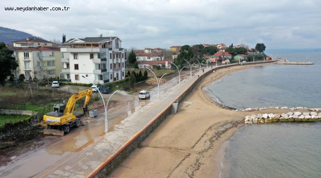 Ereğli sahil yolunda çalışmalar devam ediyor