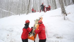 İtfaiyenin kış tatbikatı gerçeği aratmadı