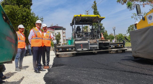 Başkan Abdullah Özyiğit yol yenileme çalışmalarını yerinde inceledi