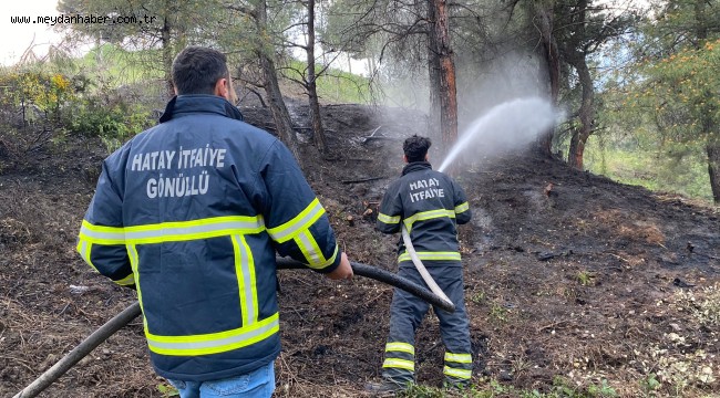 GÖNÜLLÜ İTFAİYECİLER İŞ BAŞINDA YANGIN KONTROL ALTINDA