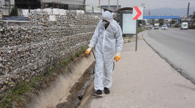 KEMALPAŞA'DA LARVA İLE MÜCADELE SÜRÜYOR