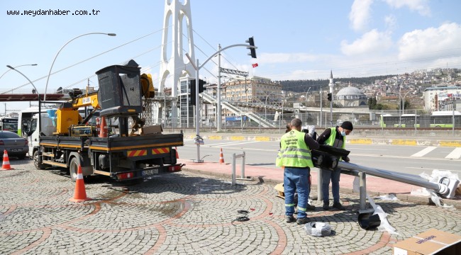 Salim Dervişoğlu Caddesinde 3 yeni sinyalizasyon kuruldu