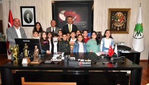 Başkan Murat Köse Çocukları Makamında Ağırladı
