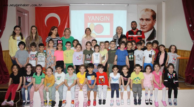 Çocuk Gelişim Merkezi'ndeki öğrencilere yangın eğitimi verildi