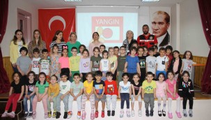 Çocuk Gelişim Merkezi'ndeki öğrencilere yangın eğitimi verildi