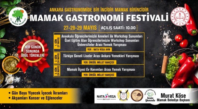 Mamak Gastronomi Festivali Başlıyor