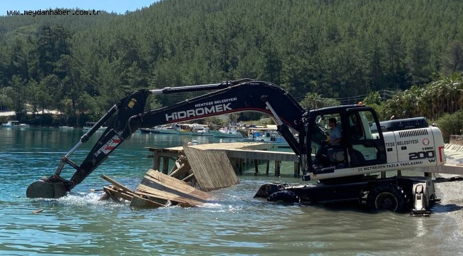 Menteşe'de 15 Kaçak Yapı Ve 5 Kaçak İskele Yıkımı Gerçekleştirildi