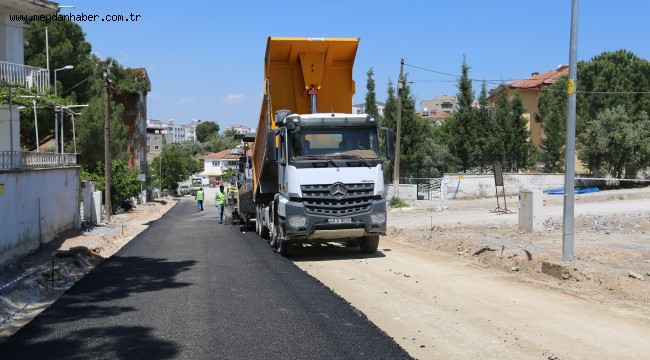 Yatağan'da birinci etapta sıcak asfaltlama yapılıyor