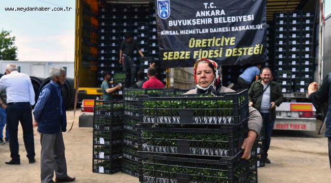 ABB 9 BİN 640 ÇİFTÇİYE 9,5 MİLYON SEBZE FİDESİ DAĞITTI