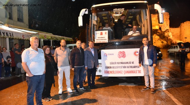 BAŞKAN VELİ GÖK SÖZÜNDE DURDU  45 ÇOCUĞUMUZ ÇANAKKALE'YE UĞURLANDI