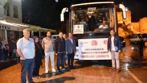 BAŞKAN VELİ GÖK SÖZÜNDE DURDU  45 ÇOCUĞUMUZ ÇANAKKALE'YE UĞURLANDI