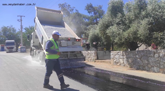 Büyükşehir Bodrum'da yol çalışmalarını sürdürüyor