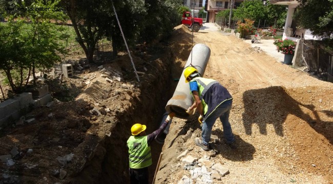 SAMANDAĞ MAĞARACIK'TA ALTYAPI ÇALIŞMALARI SÜRÜYOR