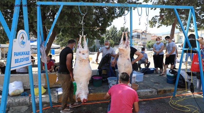 PAMUKKALE'DE KURBAN KESİM YERLERİ BELİRLENDİ