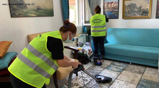 Seferihisar Belediyesi'nden gazi ve şehit yakınlarına temizlik hizmeti