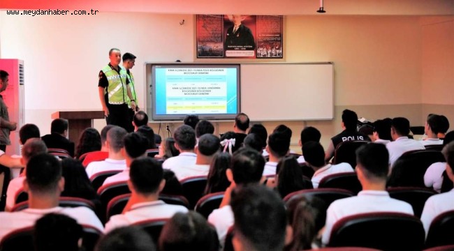 KINIK'TA LİSE ÖĞRENCİLERİNE TRAFİK EĞİTİMİ VERİLİP KASK HEDİYE EDİLDİ