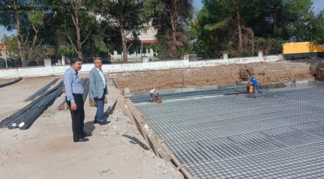 Ahmetli Yarı Olimpik Kapalı Yüzme Havuzunun Temeli Atıldı